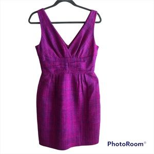 Trina Turk fuschia tweed sleeveless dress, size 8